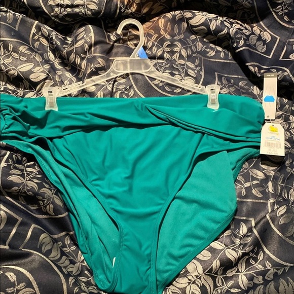 Time and Tru Women's Plus Size V-Wire Green Ocean - Picture 3 of 5